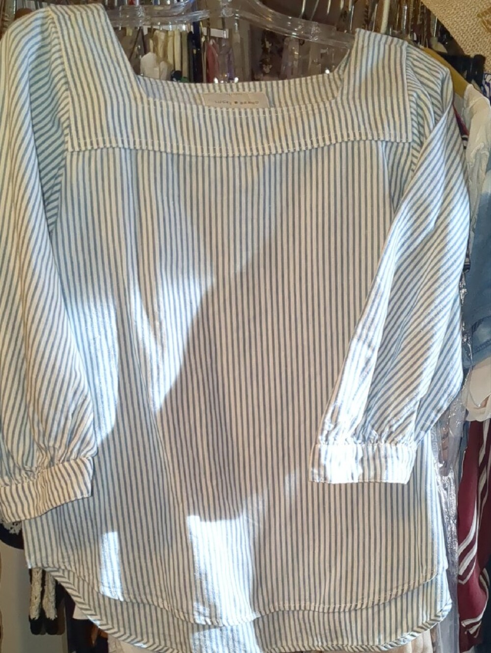 Lucky Brand Seersucker Cotton Top